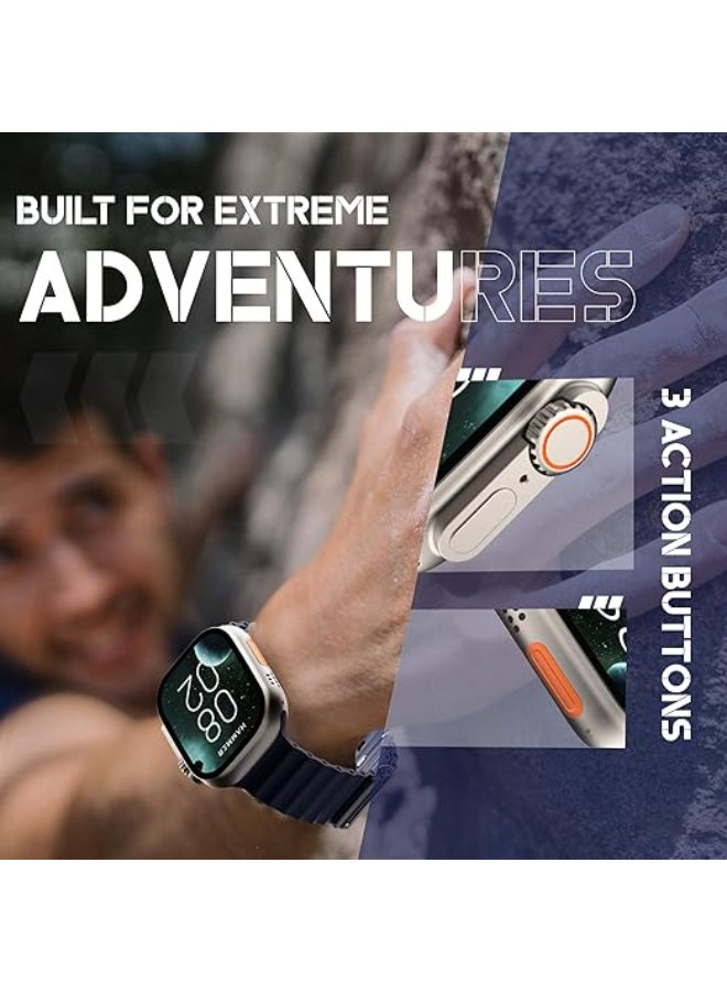 Hammer Renewed - Active 2.0 1.95" Display Bluetooth Calling Smart Watch with Metal Body - Blue - Image 5