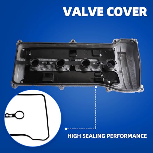 MITZONE Aluminum Carbon Strip Type Valve Cover Compatible with Toyota Camry Solara Highlander Kluger RAV4 Previa Tarago Estima Alphard Matrix Mark X Rukus 2001-2015 for Scion tC xB 2005-2015 2.4L - Image 4