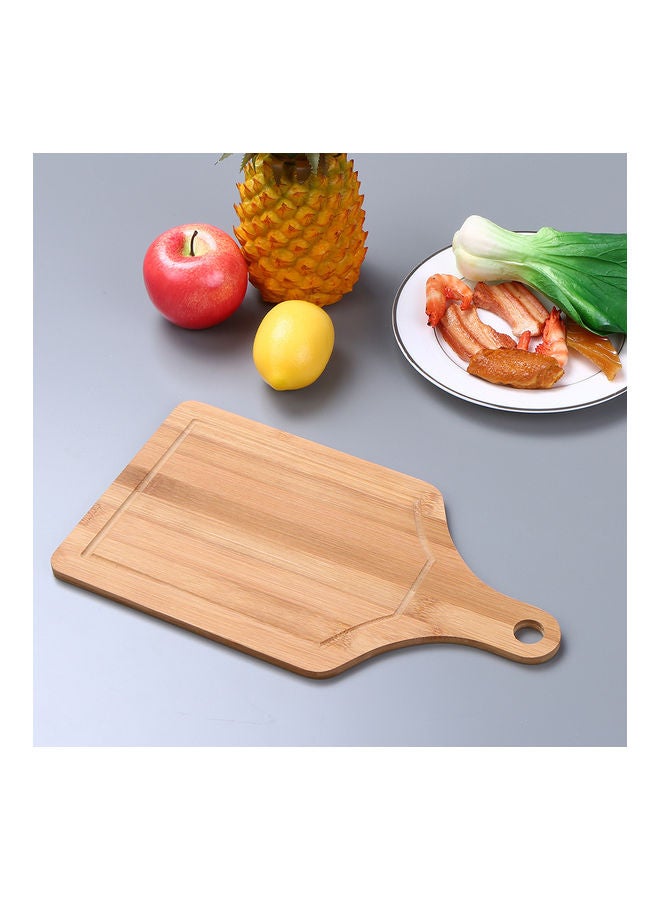 KHAJUL Bamboo Chopping Board 33*18*0.9CM, Multi-purpose Cutting Board for Meat, Fruit, Vegetables, Pizza Peel Paddle with Handle for Baking (Small Square) - Image 5