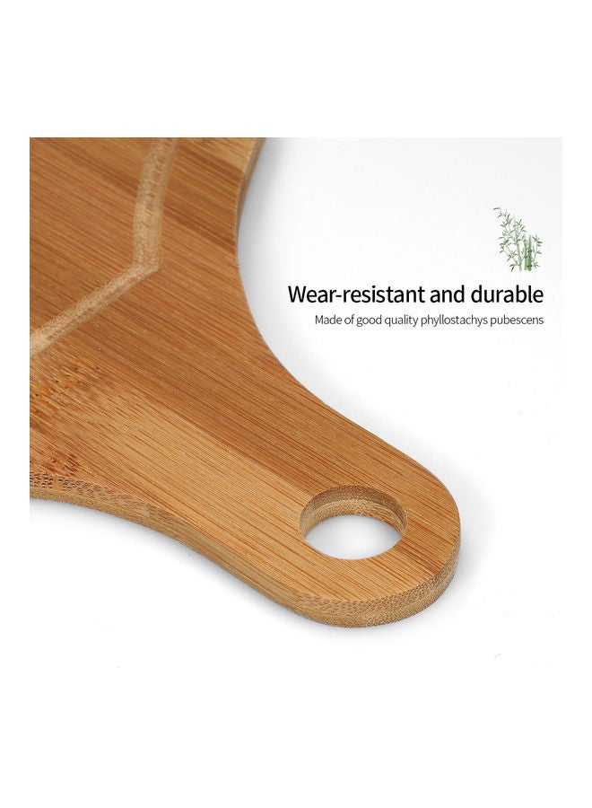 KHAJUL Bamboo Chopping Board 33*18*0.9CM, Multi-purpose Cutting Board for Meat, Fruit, Vegetables, Pizza Peel Paddle with Handle for Baking (Small Square) - Image 3