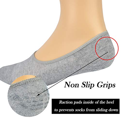 JORMATT 8 Pairs Mens Women Genuine No Show Socks Boys Sneaker Shoes Mesh Knit Low Cut Athletic Cotton Socks Non Slip, Men Shoe size 10-14 - Image 3