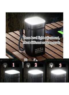 X-level 20000 mAh Power Bank,With Built-InCable and 3-speed Adjustable Flashlight,22.5W PD Fast Charging Portable Charger For iPhone 16/15/14 Series, Galaxy, iPad, AirPods, And More Black  - Image 2