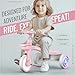 SEREED Colorful Lighting Toddler Tricycle for 25 Years Old Girls Adjustable SeatHandlebar Trike Removable Basket Birthday Gift Idea for Kids Ages 2 Pink - Image 4