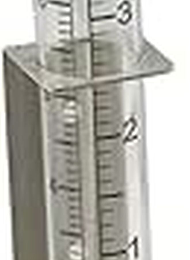 5 Inch Clear Glass Rain Gauge with Stainless Steel Holder for Garden Outdoor Weather Meter - Image 1
