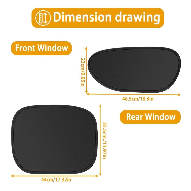 Rear Window Car Sunshade Blocks 99% UV Rays Ideal for Privacy Camping - Image 2