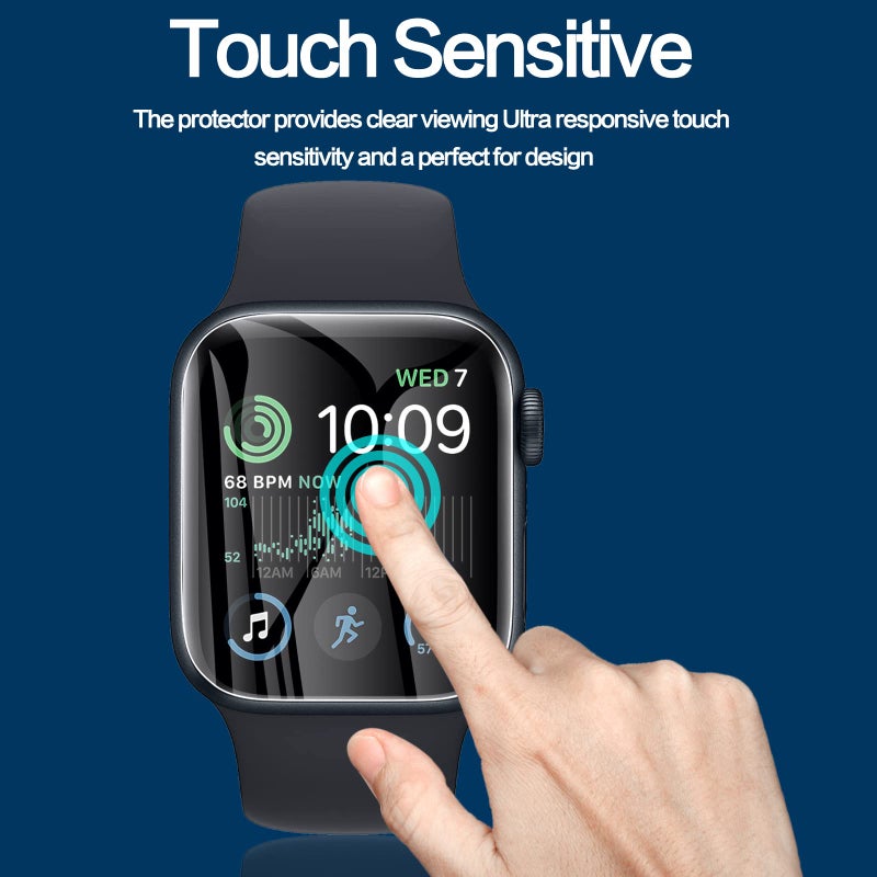 YMHML 8 Pack Screen Protector Compatible for Apple Watch 44mm SE 3 / SE 2/1 Series 6/5 / 4, [Upgrade Flexible Film] Soft HD Clear Anti-Scratch Film for iWatch Accessories - Image 4