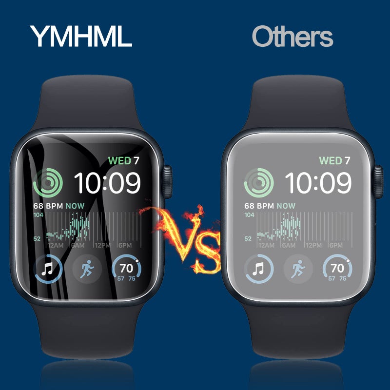 YMHML 8 Pack Screen Protector Compatible for Apple Watch 44mm SE 3 / SE 2/1 Series 6/5 / 4, [Upgrade Flexible Film] Soft HD Clear Anti-Scratch Film for iWatch Accessories - Image 5