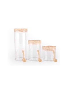 Spaceshoop Tulip Acrylic Seasoning Can Set for Legules, Sugar Coffee and Tea in Multipurpose Design 3in1  - Image 1