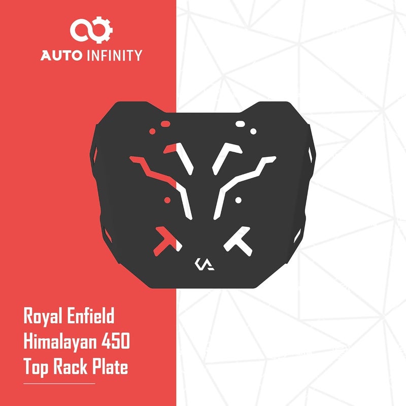 Auto Infinity Top Rack Plate Compatible with R-E Himalayan 450 (Black, Pack of 1) - Image 2