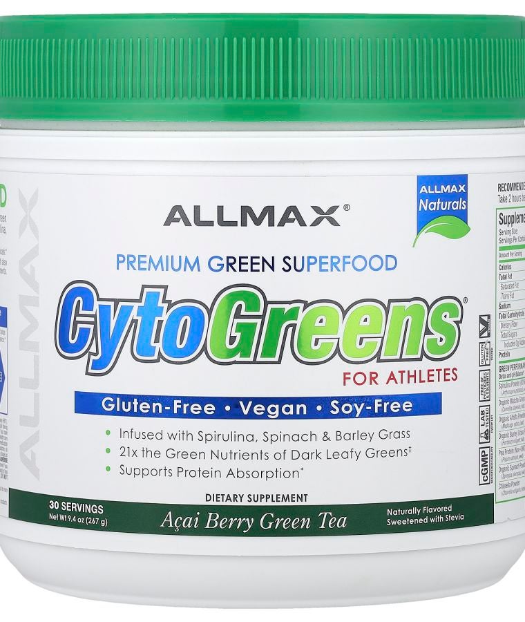 Allmax CytoGreens® Premium Green Superfood For Athletes Acai Berry Green Tea 9.4 oz (267 g)