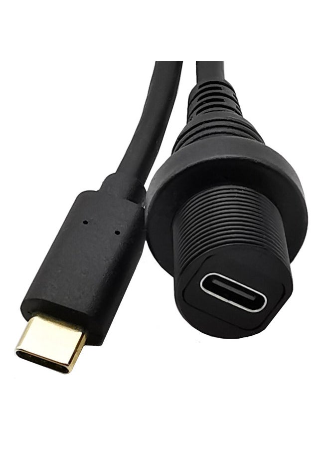 Generic - Car Yacht Motorcycle Dashboard Line Type-c3.1 3A Current 10Gbs Extended Data Charging Line-Color:Black-Line Length:30cm - Image 1
