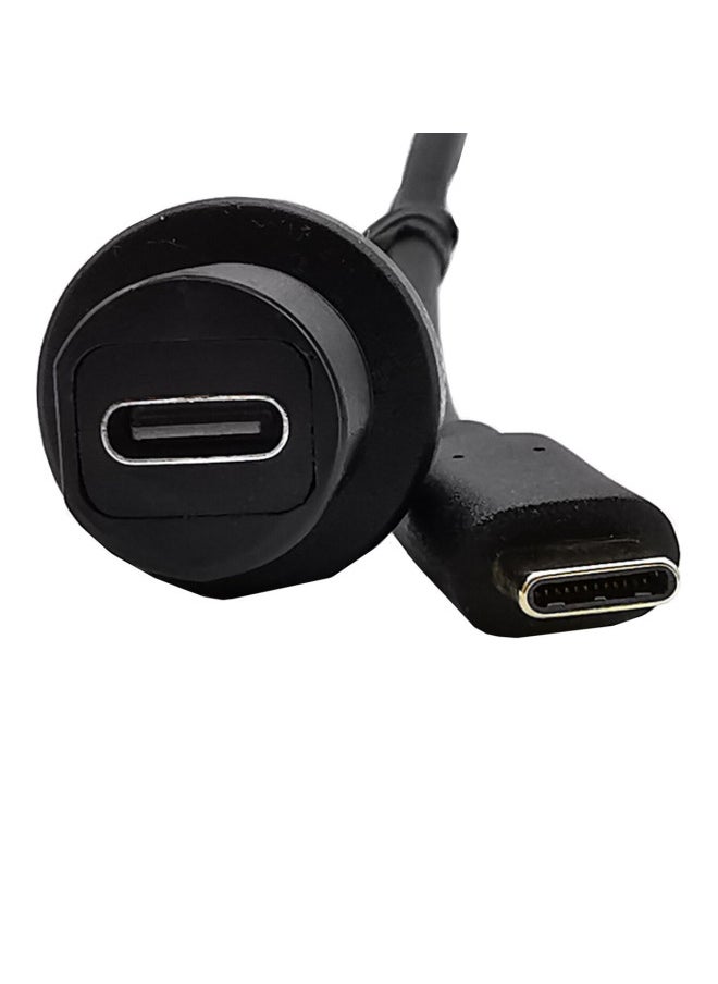 Generic - Car Yacht Motorcycle Dashboard Line Type-c3.1 3A Current 10Gbs Extended Data Charging Line-Color:Black-Line Length:30cm - Image 1