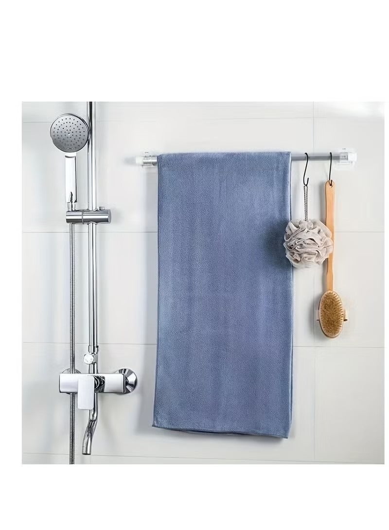 4 قطع الستار رود هوك الستار رود كليب المثبت لكمة خالية من العصا على رود قوس كليب أفقي رود الباب لزجة هوك البلاستيك رود أصحاب - Image 5