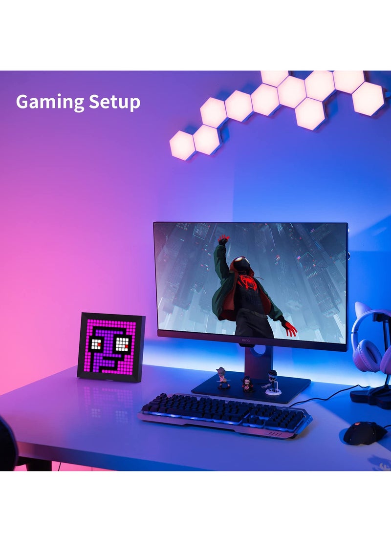 Pixel Art Digital Picture Frame, LED Light Display Panel Suit for RGB Light Bars, with Smart App Control Cool Animation Desk Setup for PC, TV, Gaming Room Decor  - Image 2