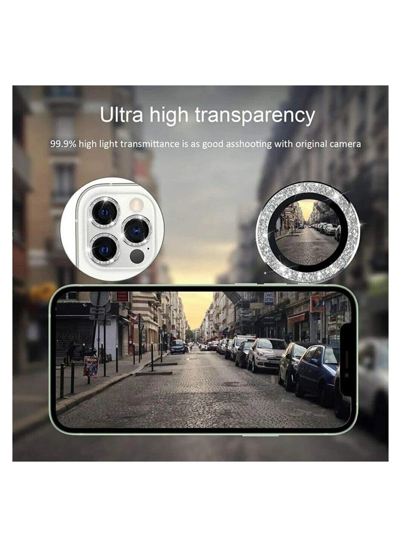 Camera Lens Protector for iPhone 13PRO Lens Protector Premium HD Tempered Glass Metal Ring Aluminium Alloy Lens Screen Cover Film  - Image 3