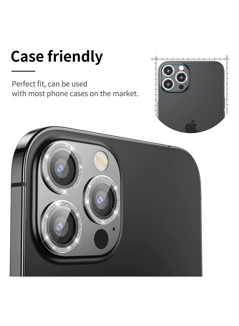 Camera Lens Protector for iPhone 13PRO Lens Protector Premium HD Tempered Glass Metal Ring Aluminium Alloy Lens Screen Cover Film  - Image 2