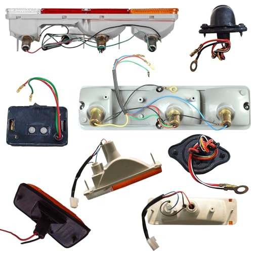 APSMOTIV Suzuki Samurai Tail Light 1986-1995 Complete Set Real Light/Indicator Light/Clear Lamp/Side Marker Light/License Plate Light 12V Bulbs Sz2800101|35604-80022 - Image 3