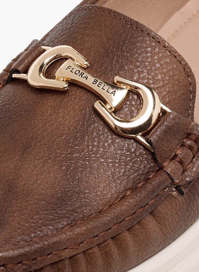 Flora Bella By Shoexpress Metal Accent Slip-On Loafers - Image 4