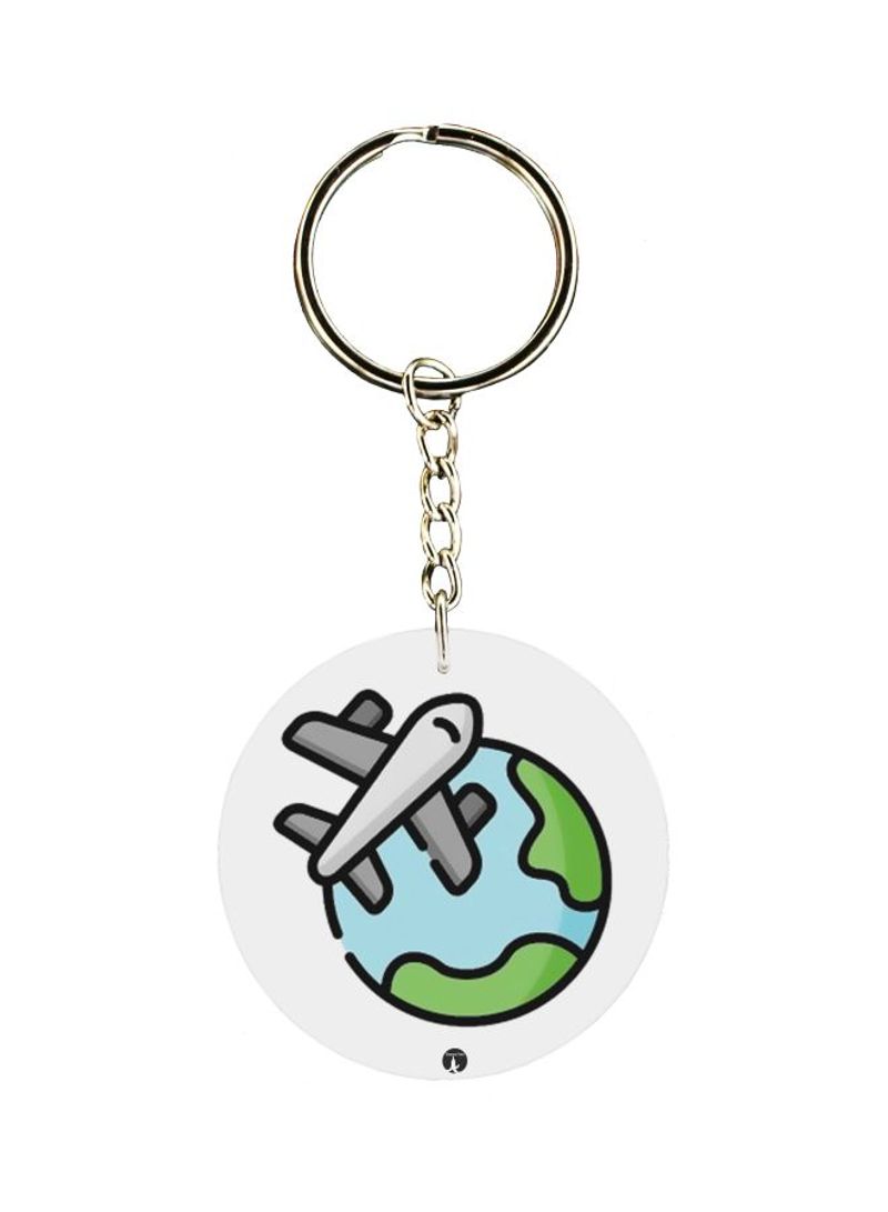 Word Travel Themed Printed Keychain