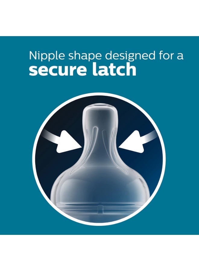 AVENT Philips Anti-Colic Baby Bottle Nipple, Flow 4, 4-Pack, SCY764/04 - Image 3