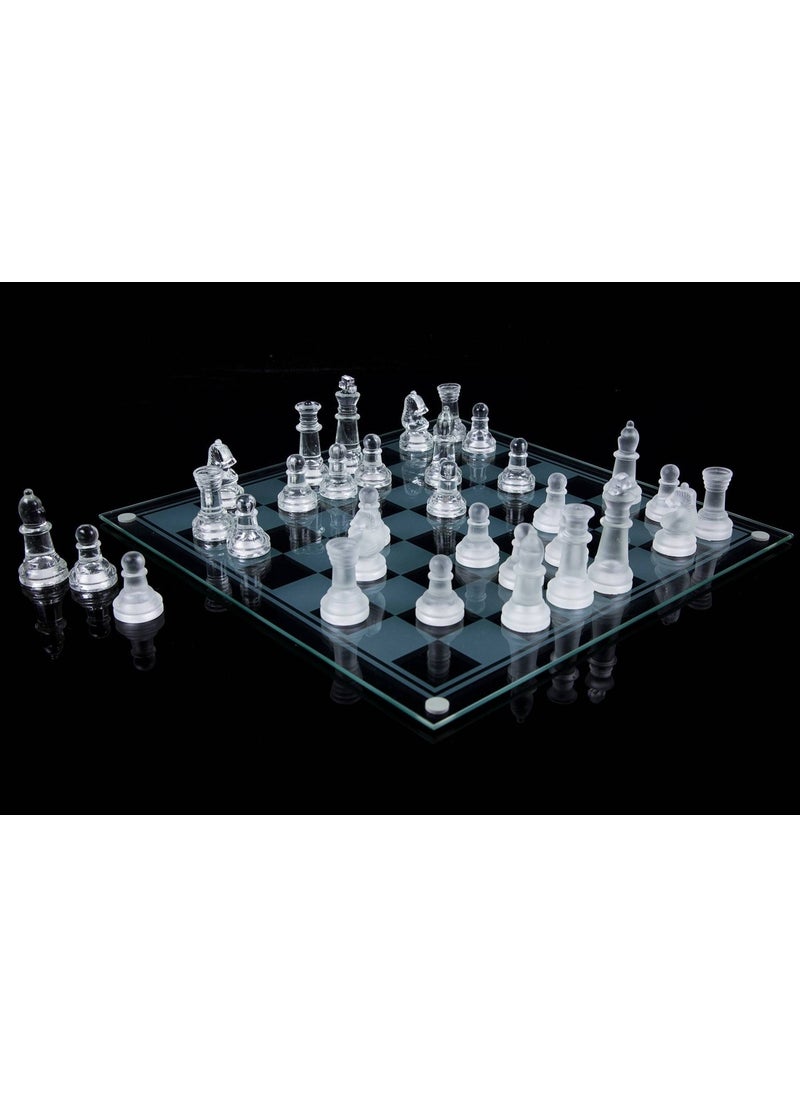 Sinerji Shop - Glass Chess Glass Chess Set (25 cm x 25 cm) - Image 1