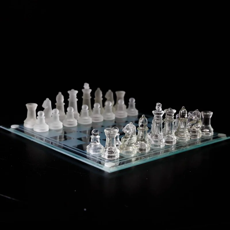 سينرجي شوب Glass Chess Glass Chess Set (25 cm x 25 cm)