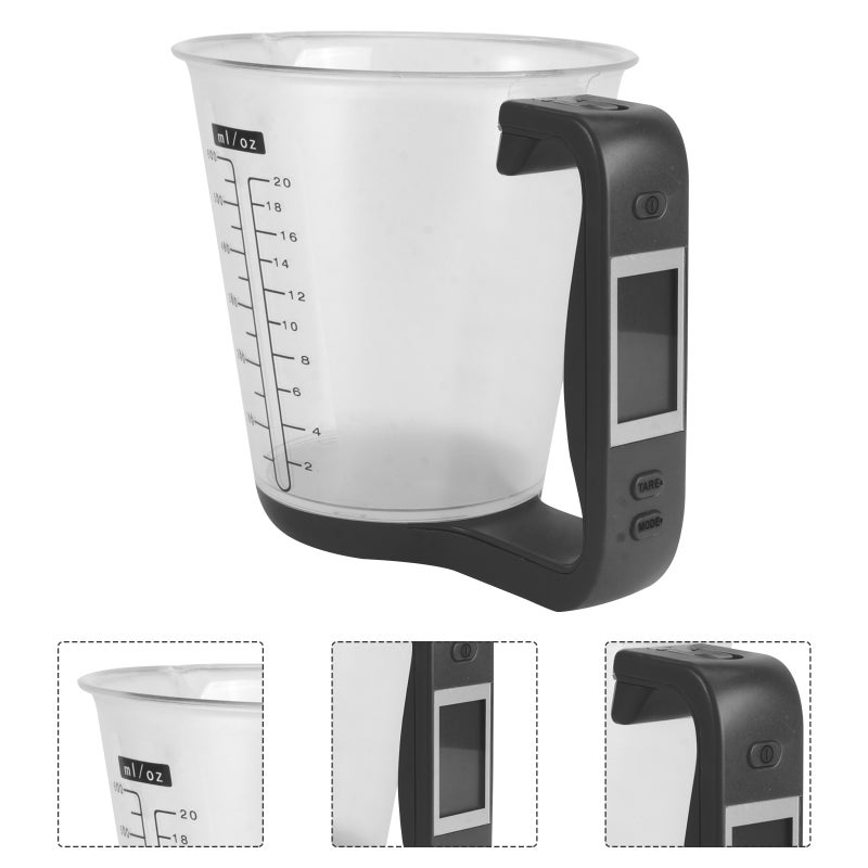 Digital 1000g/1g Measuring Cup Multifunction LCD Display Kitchen Measuring Cup Cup (Black) - Image 1