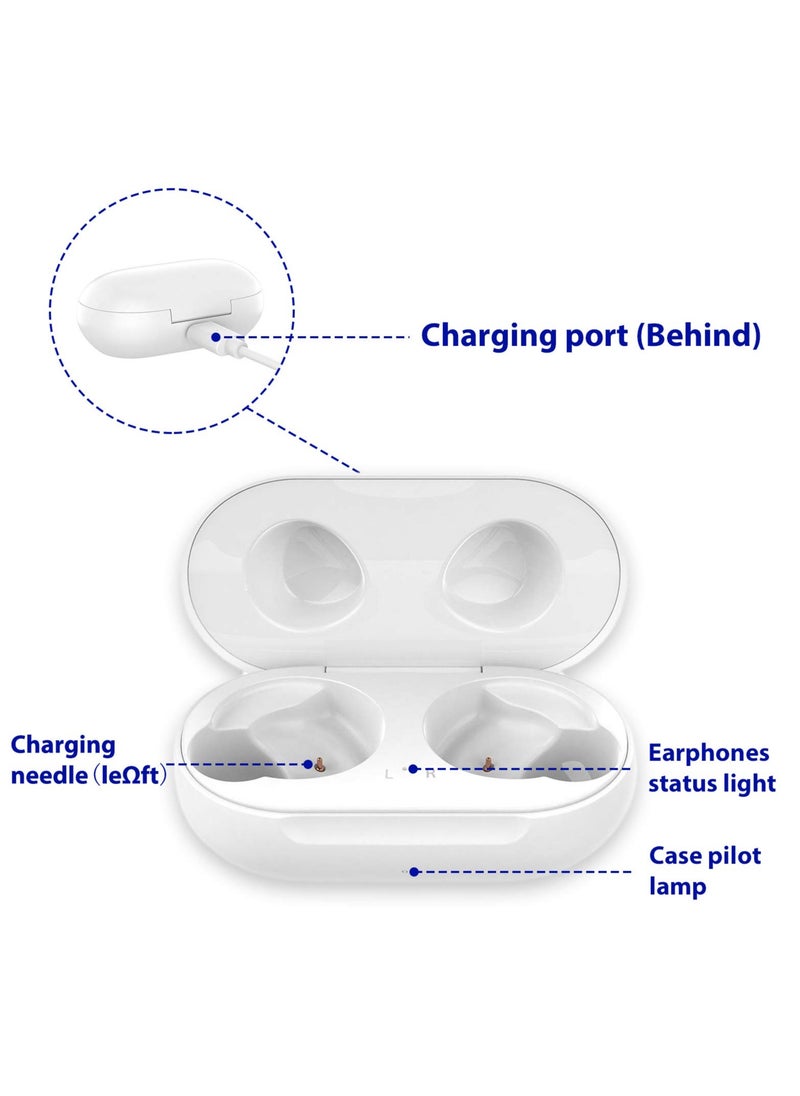 SYOSI - Charging Case for Samsung Galaxy Buds (SM-R170 R175) - Replacement Charger Dock Station, Supports Bluetooth Pairing, Charging for Galaxy Buds Bluetooth Earbuds, White - Image 1
