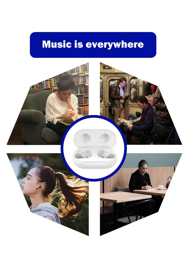 SYOSI - Charging Case for Samsung Galaxy Buds (SM-R170 R175) - Replacement Charger Dock Station, Supports Bluetooth Pairing, Charging for Galaxy Buds Bluetooth Earbuds, White - Image 1