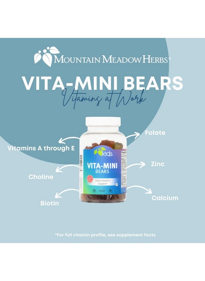 Mountain Meadow Herbs Mountain Meadow Herbs Vita-Mini Bears for Children | Multivitamin with Biotin, Folic & Pantothenic Acid, Iodin, Zinc | for Children’s Healthy Development | Fruit Gummies, 60 ct.  - Image 3