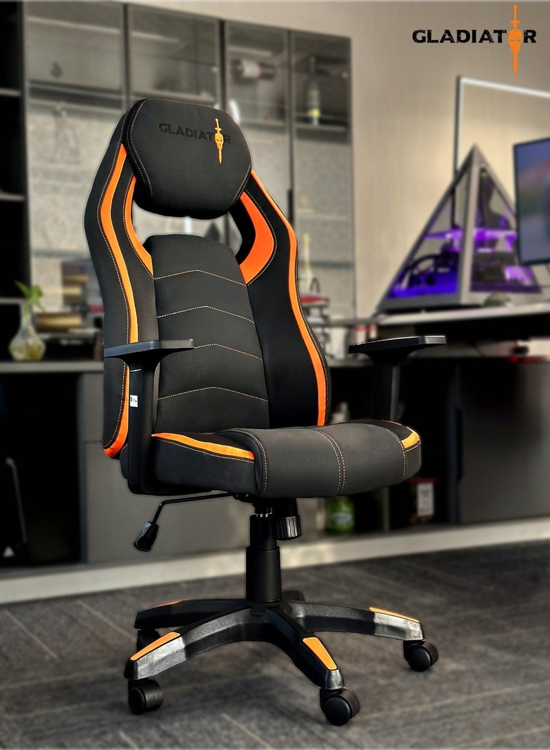 Gladiator Modern Gaming Desk & Ergonomic Gladiator Gaming Chair Set LED Compatible Workstation Table with Premium Comfort Chair for Home & Office - Image 3