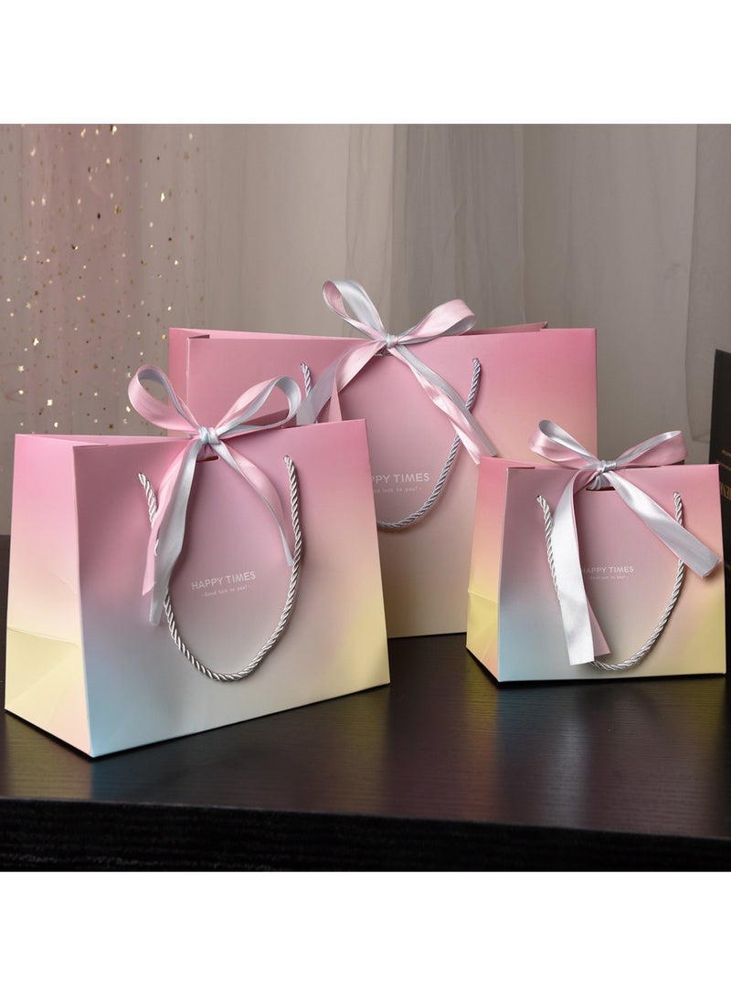 PEI  AN HappyTimes Macaron Gift Bags with Ribbon – Elegant  Reusable Hand Carry Bags for Cosmetics, Presents, and Party Favor (4 Pieces) - Image 2