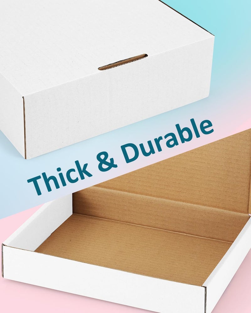 Poever Shipping Boxes 7x5x2 inches Small Mailing Boxes 50 Pack White Cardboard Corrugated Box Mailers - Image 5