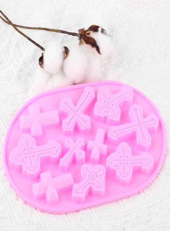 YIMINGMOLD قوالب سيليكون على شكل صليب من YIMINGMOLD، قالب شوكولاتة على شكل صليب لتزيين كعكة التعميد، حلوى الشوكولاتة - Image 4