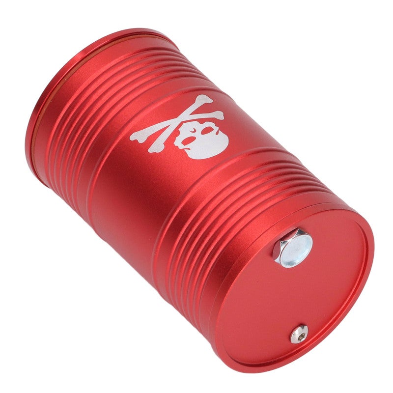 Portable Car Ashtray: Red Aluminum Alloy, Good Sealing - Detachable Oil Drum Shape for Car, Office, Bar And Cafe - Image 4