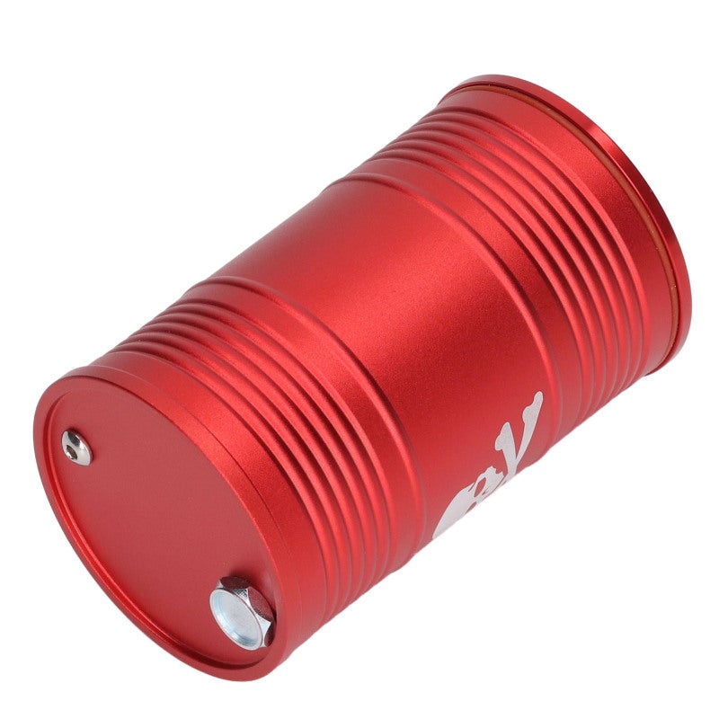 Portable Car Ashtray: Red Aluminum Alloy, Good Sealing - Detachable Oil Drum Shape for Car, Office, Bar And Cafe - Image 1