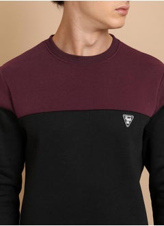 Ketch Color Block Badge Detail Sweatshirt by Styli  - Image 2