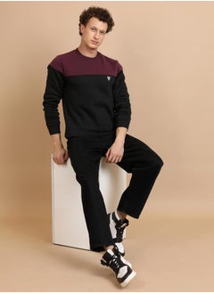 Ketch Color Block Badge Detail Sweatshirt by Styli  - Image 4