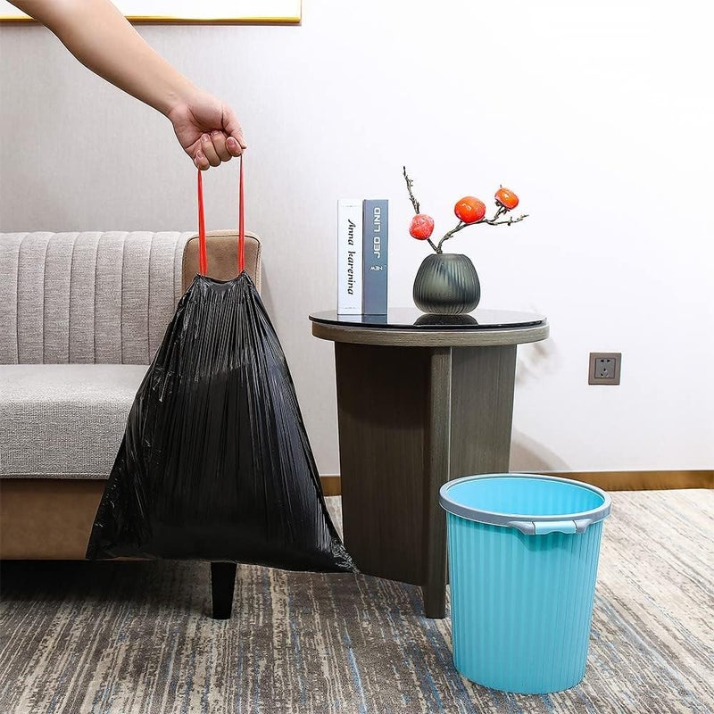 KASTWAVE Drawstring Garbage Bags 5 Gallons, Leak-Proof Trash Bags with Handle for Kitchen, Office, Home, Pack of 5 Rolls (75 Bags Total) - Image 2