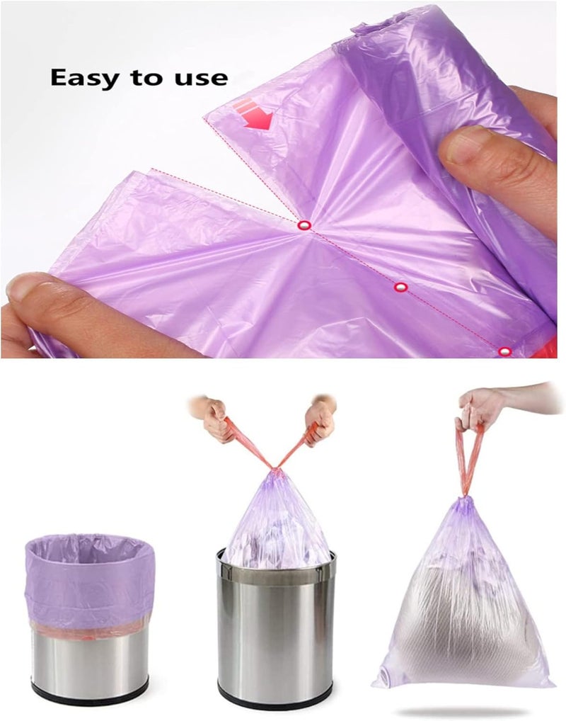 KASTWAVE Drawstring Garbage Bags 5 Gallons, Leak-Proof Trash Bags with Handle for Kitchen, Office, Home, Pack of 5 Rolls (75 Bags Total) - Image 4