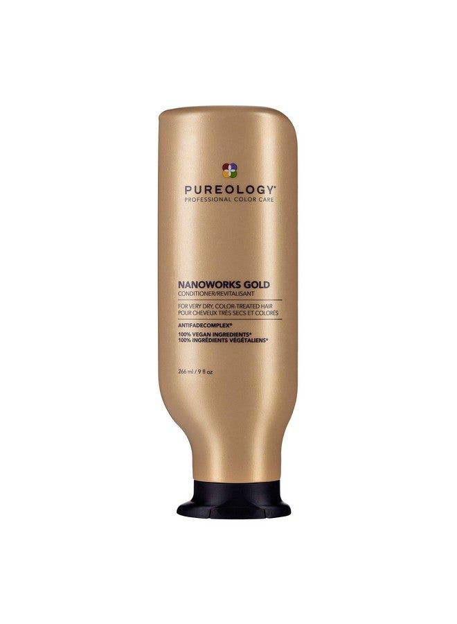 PUREOLOGY Nanoworks Gold Conditioner ; For Very Dry Colortreated Hair ; Restores & Strengthens Hair ; Sulfatefree ; Vegan ; Updated Packaging ; 9 Fl. Oz. ; - Image 1