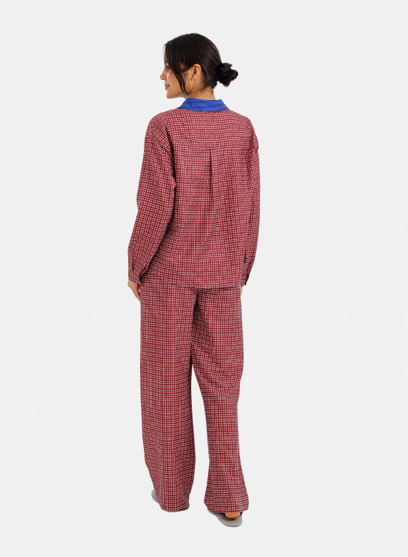 Carina Checkered Relaxed Pajama Set - Image 4