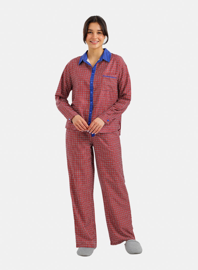 Carina Checkered Relaxed Pajama Set - Image 1
