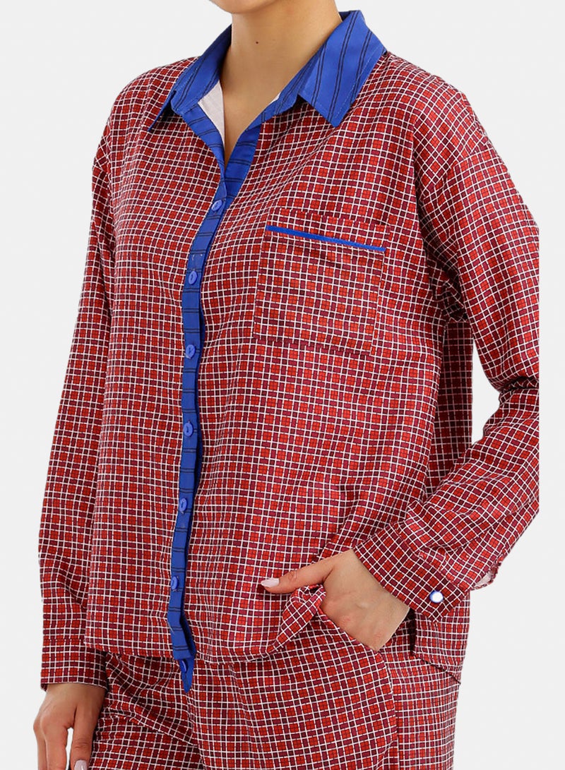 Carina Checkered Relaxed Pajama Set - Image 5