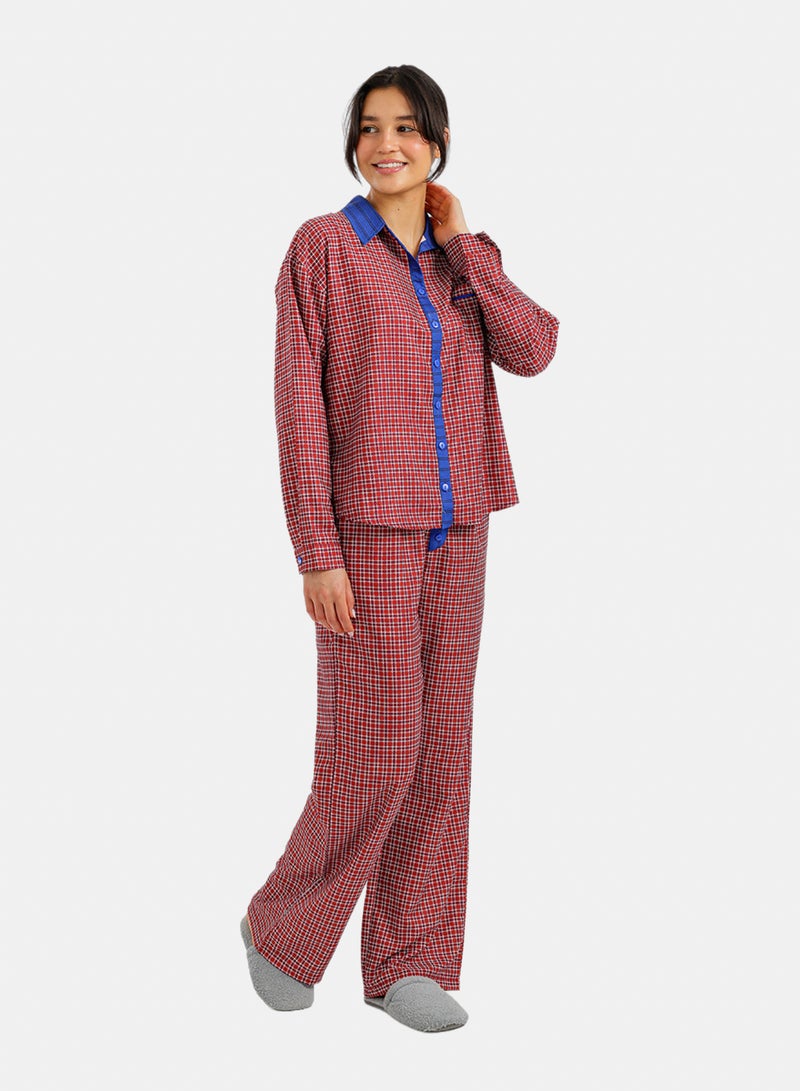 Carina Checkered Relaxed Pajama Set - Image 2