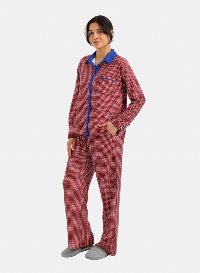 Carina Checkered Relaxed Pajama Set - Image 3