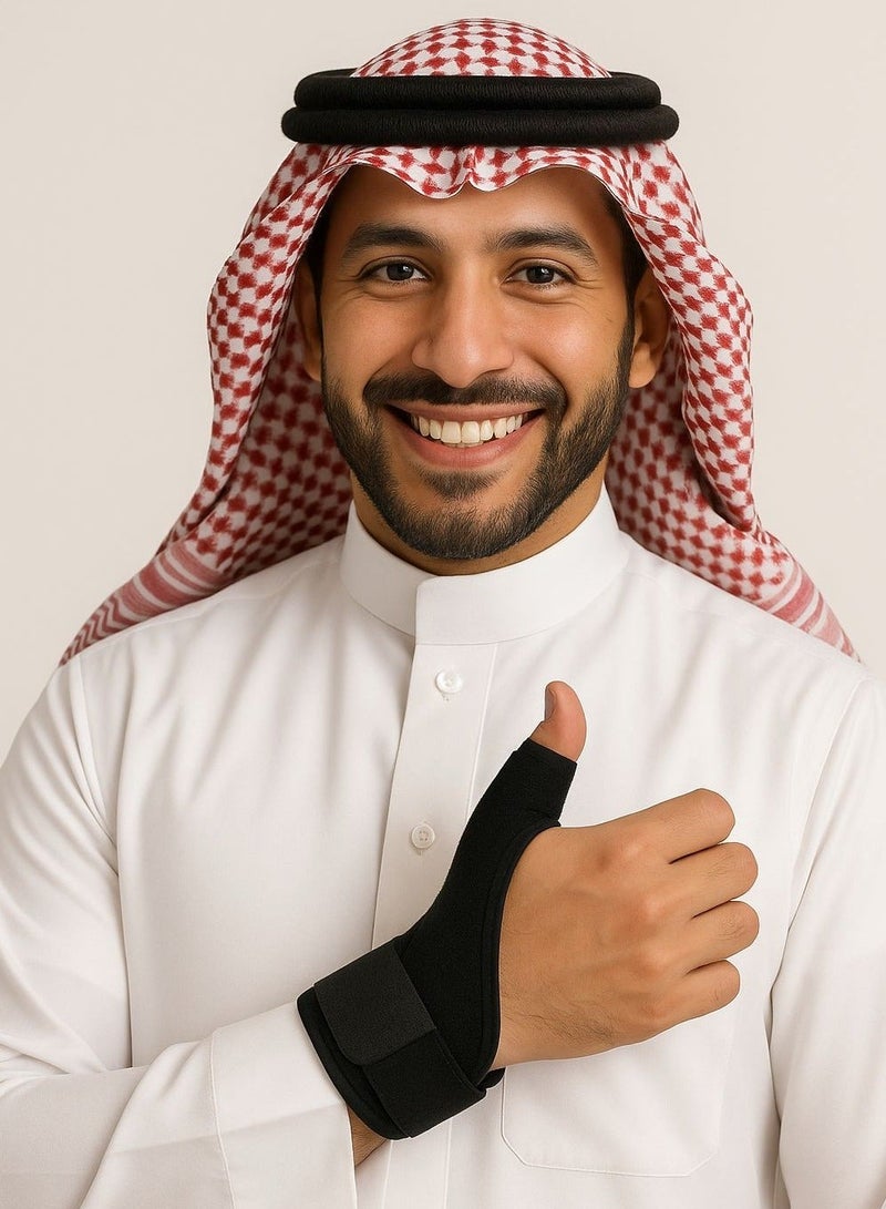 دعامة إبهام ورسغ طبية مفتوحة الأصابع لتخفيف آلام المفصل والتهاب الأوتار ودعم الإبهام وتثبيت المعصم مع راحة عالية للاستخدام اليومي والعمل - Image 1