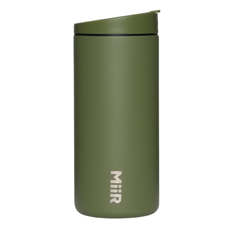 MiiR Flip Traveler 12oz - Double-Wall Vacuum Insulated with Leakproof Flip Lid, BPA-Free Stainless Steel Construction, Insulated Tumbler for Hot or Cold Drinks - Image 1