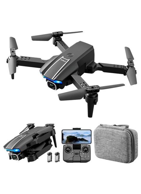 Goo lRC S65 Mini Drone with Camera for Adults 4K UHD Dual Camera FPV Drone Foldable RC Quadcopter with 3D Flips Trajectory Flight Gesture Photo Video Headless Mode Bag and 2 Batteries Black