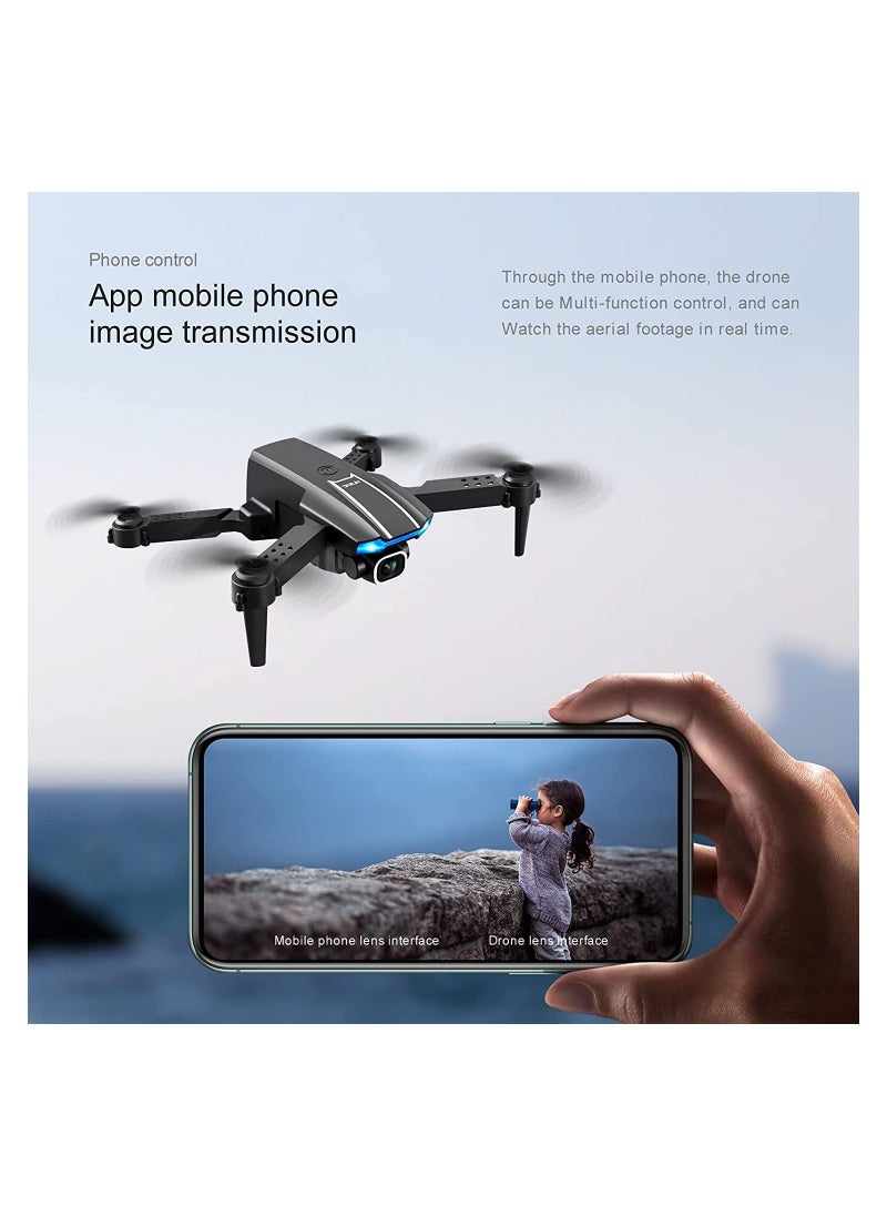 null - Goo lRC S65 Mini Drone with Camera for Adults 4K UHD Dual Camera FPV Drone Foldable RC Quadcopter with 3D Flips Trajectory Flight Gesture Photo Video Headless Mode Bag and 2 Batteries Black - Image 1